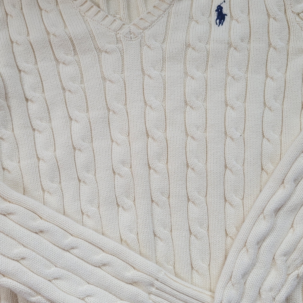 Ralph Lauren Cream Cable Knit Sweater